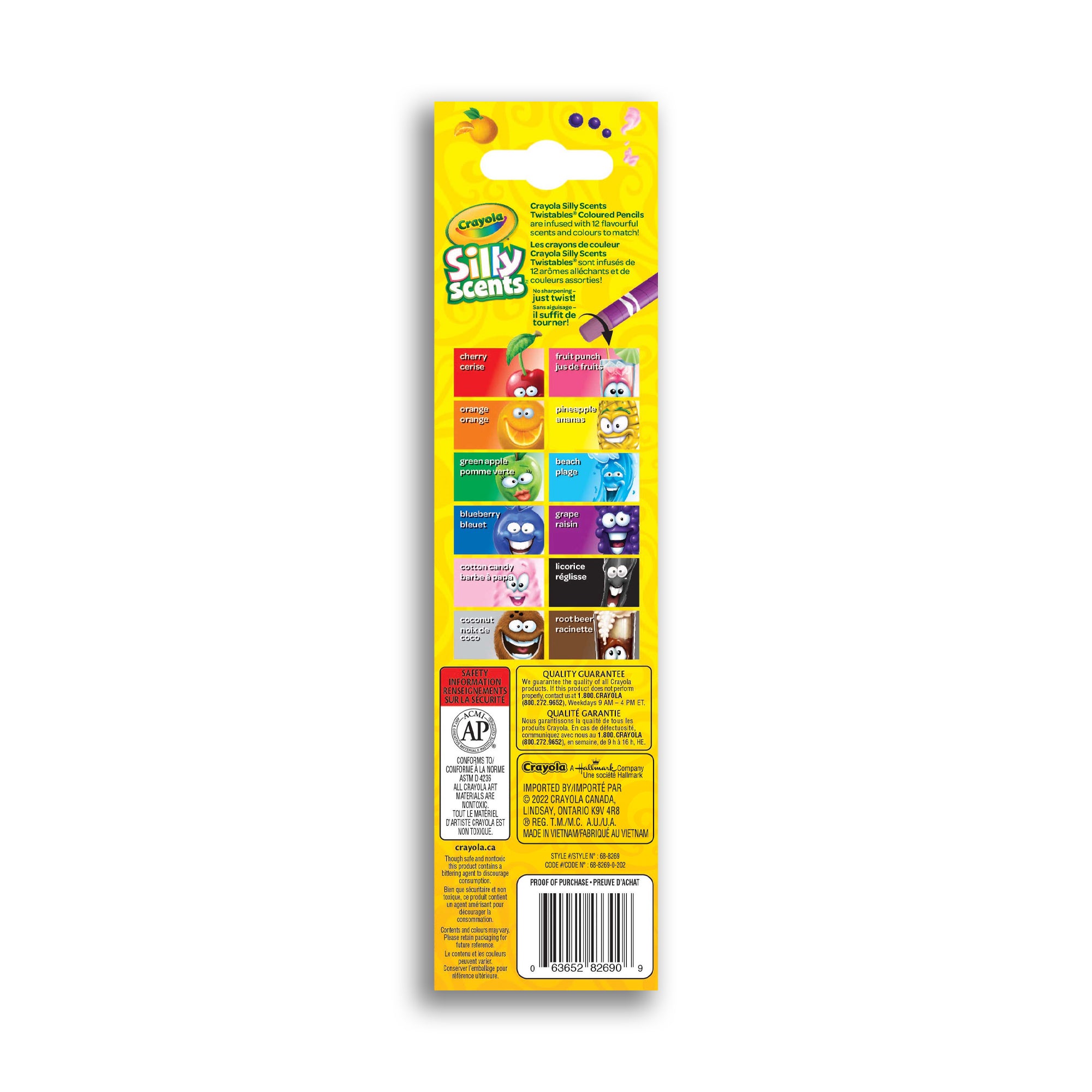 Crayola Silly Scents Twistables Coloured Pencils, 12 Count