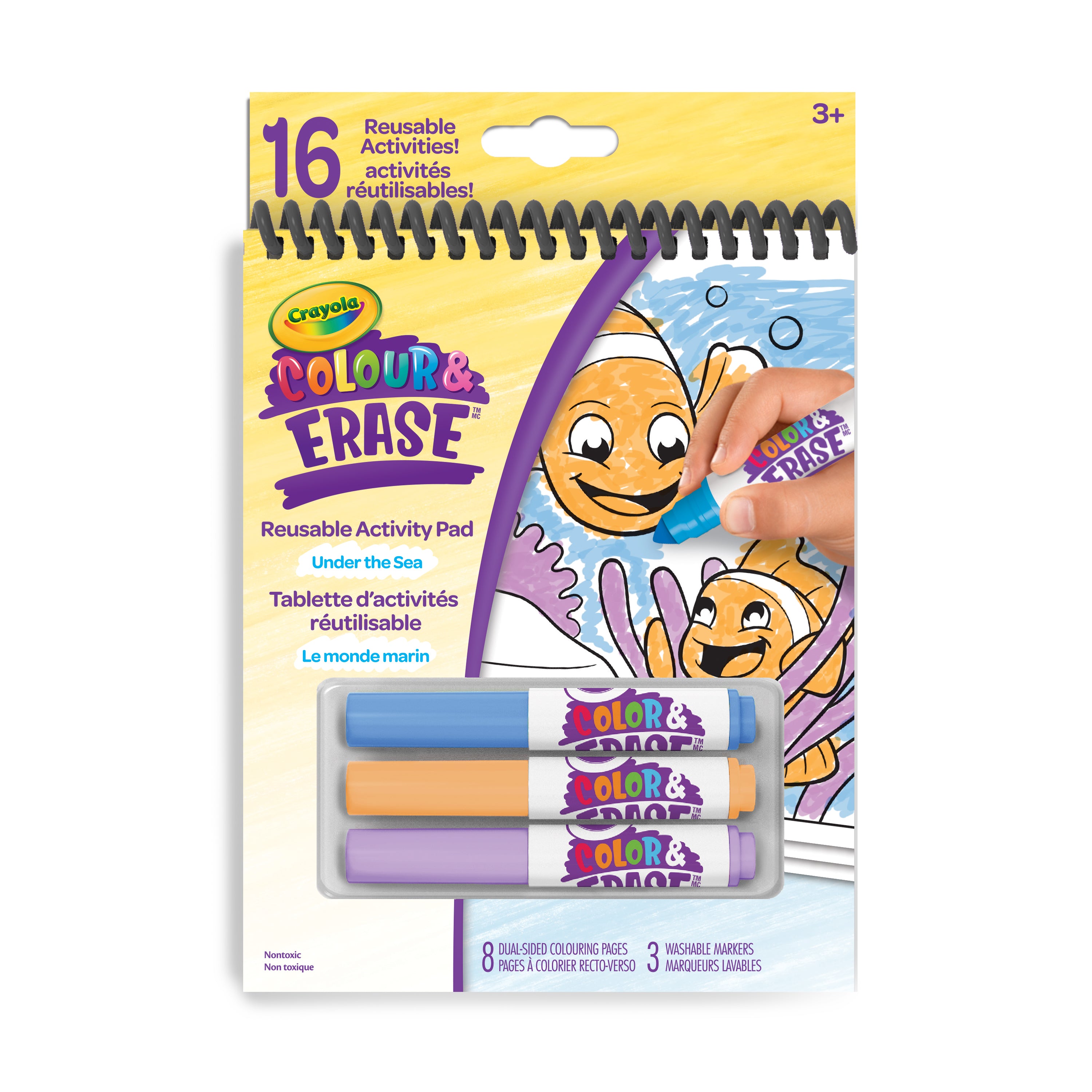 Crayola Colour & Erase Reusable Activity Pad, Under the Sea