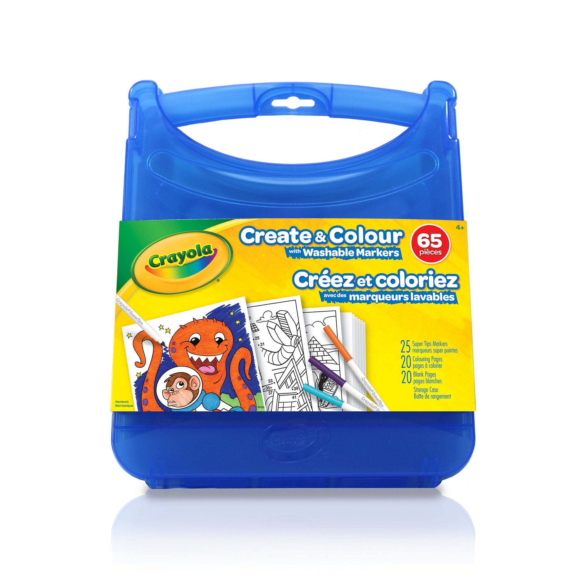 Crayola Create & Color - Set valise - Feutres lavables Feutres - Activité  créative et