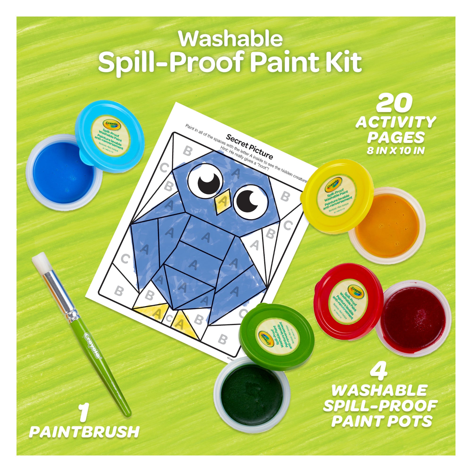 Crayola Young Artists Washable Spill Proof Paint Kit