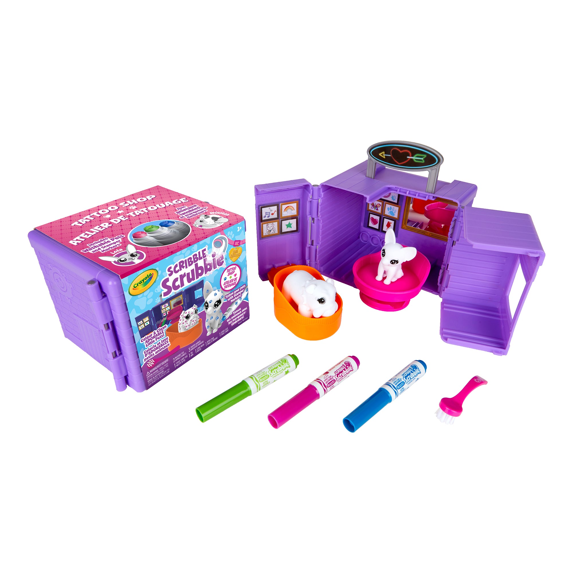 Crayola Scribble Scrubbie Pets Tattoo Shop Play Set