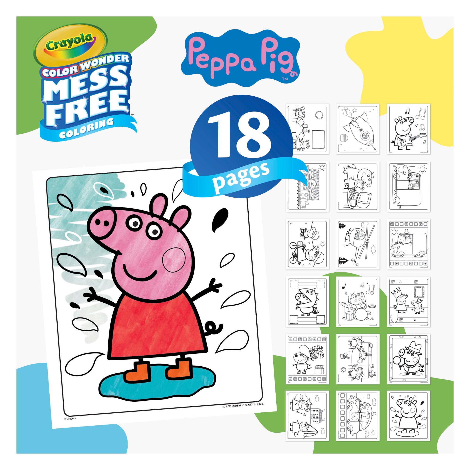 Crayola Color Wonder Mess-Free Colouring Pages & Mini Markers, Peppa Pig