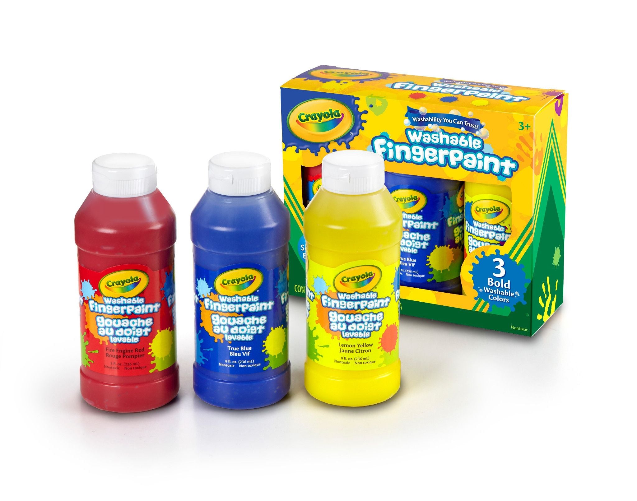 Crayola Washable Fingerpaint, 3 Count