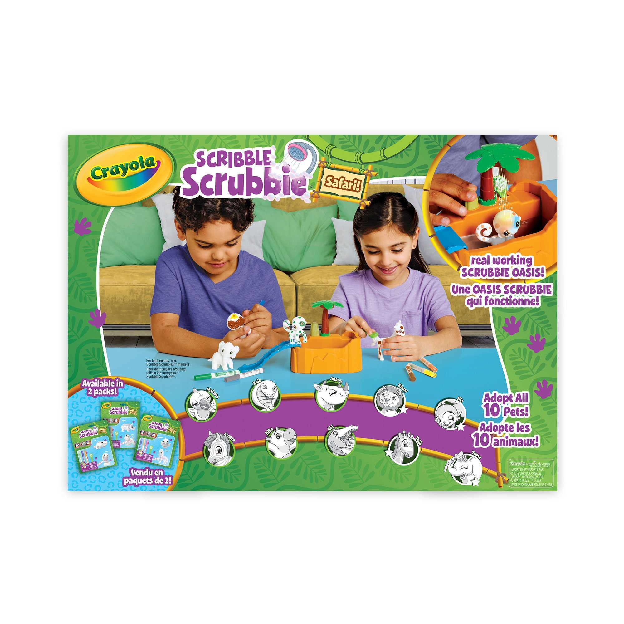 Crayola Scribble Scrubbie Safari Animal Play Set