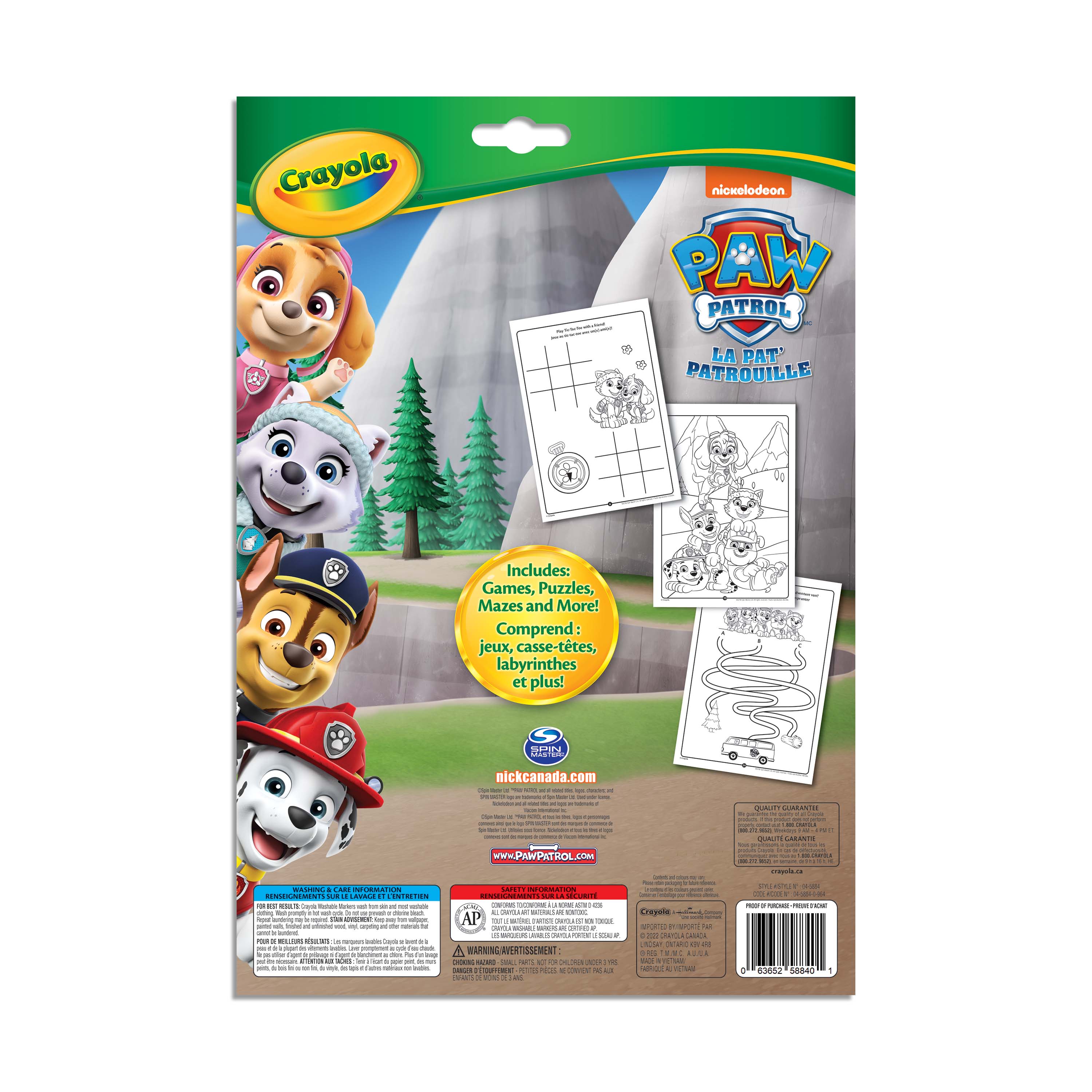 Crayola Colouring & Activity Book, Paw Patrol