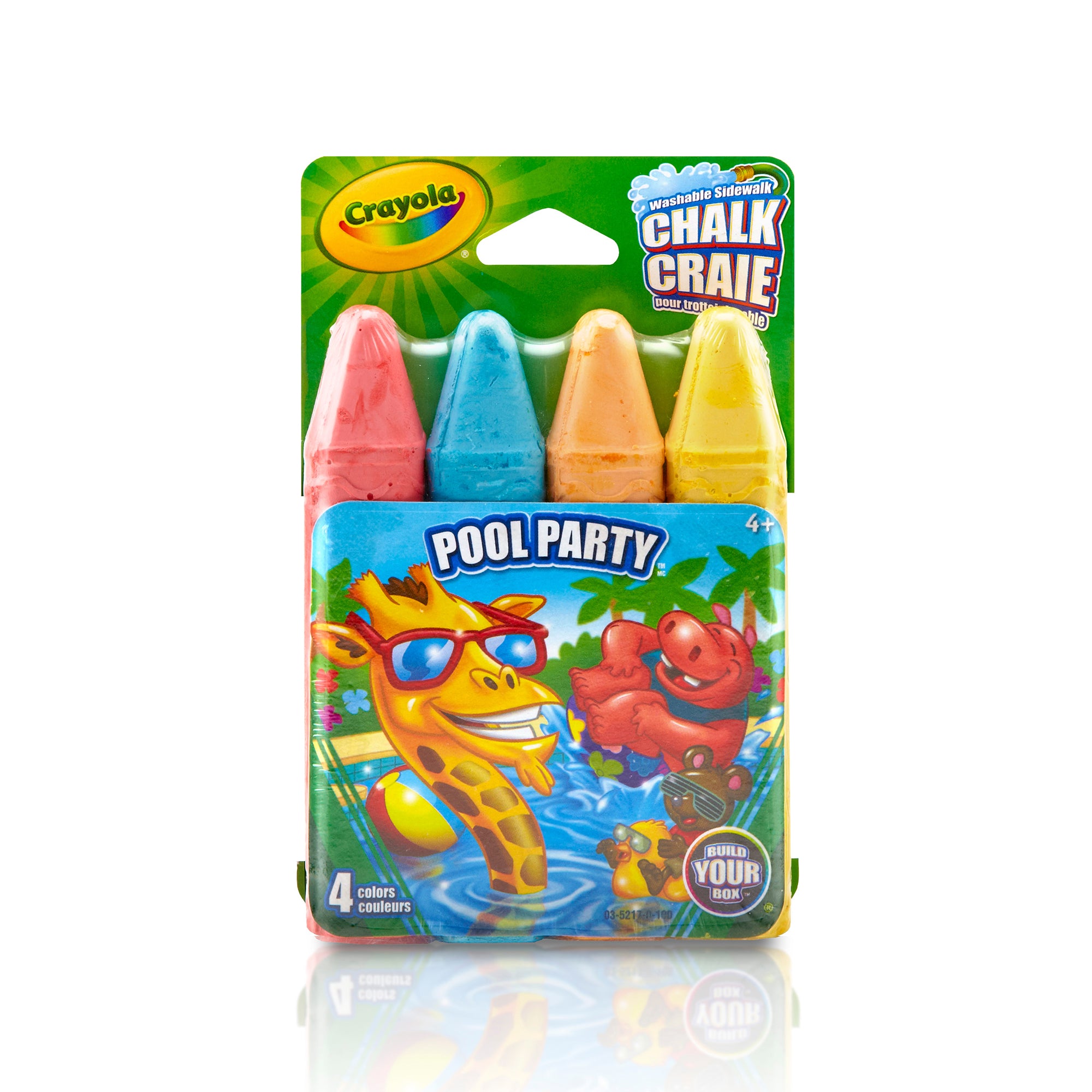 Crayola Washable Sidewalk Chalk, 4 Count