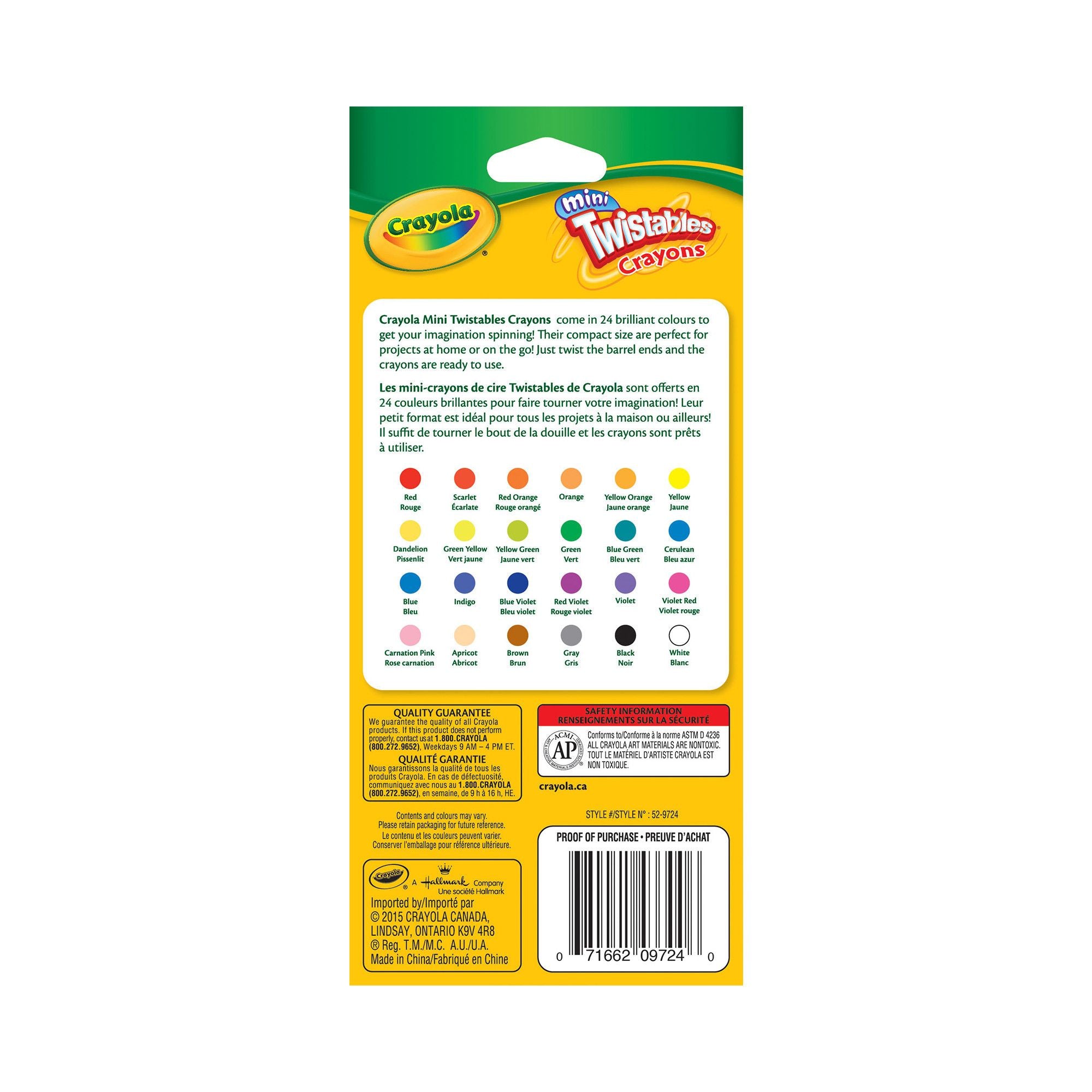 Crayola Mini Twistables Crayons, 24 Count