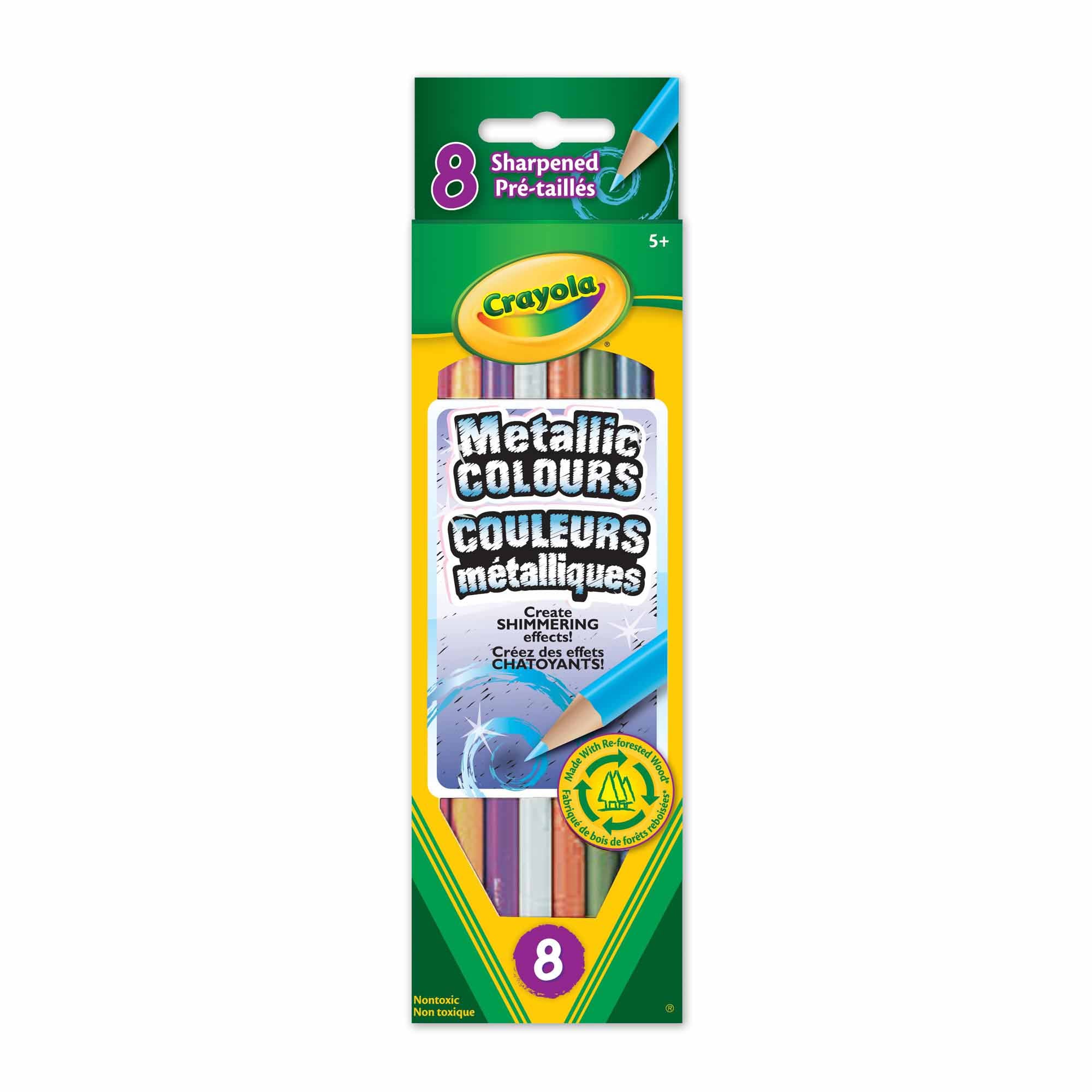 Crayola Metallic Coloured Pencils, 8 Count