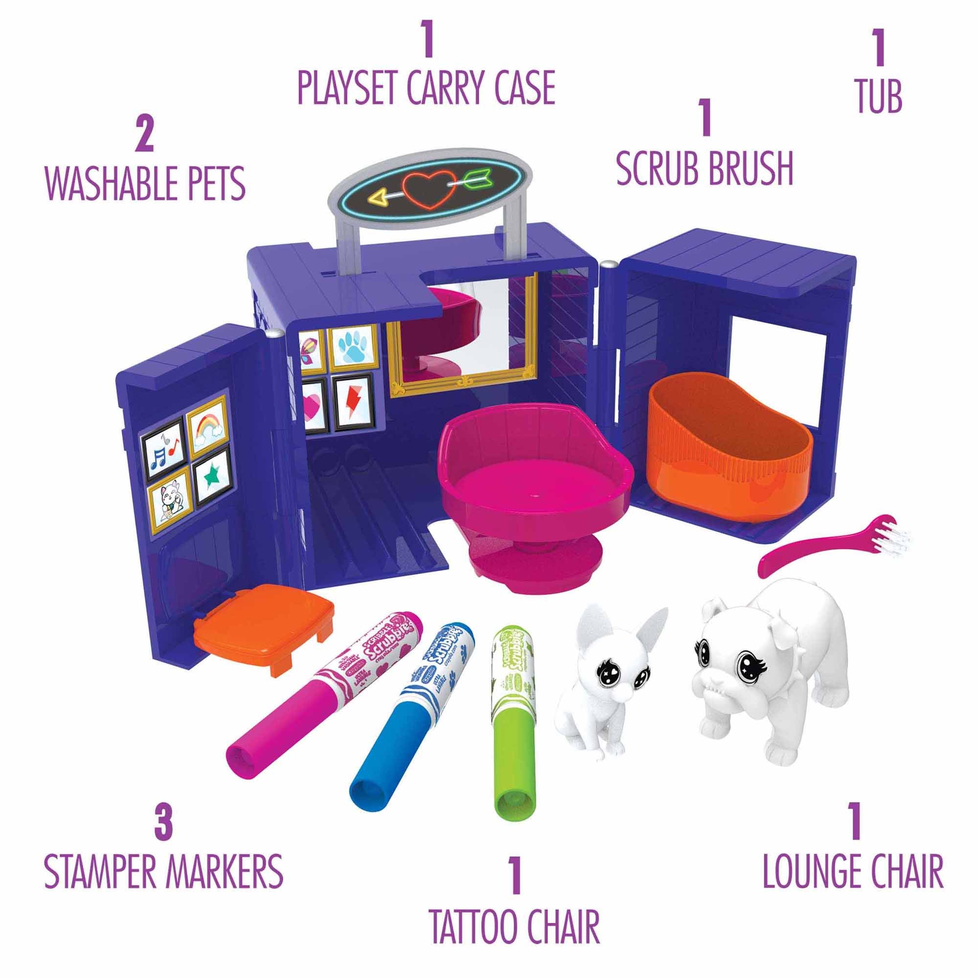 Crayola Scribble Scrubbie Pets Tattoo Shop Play Set