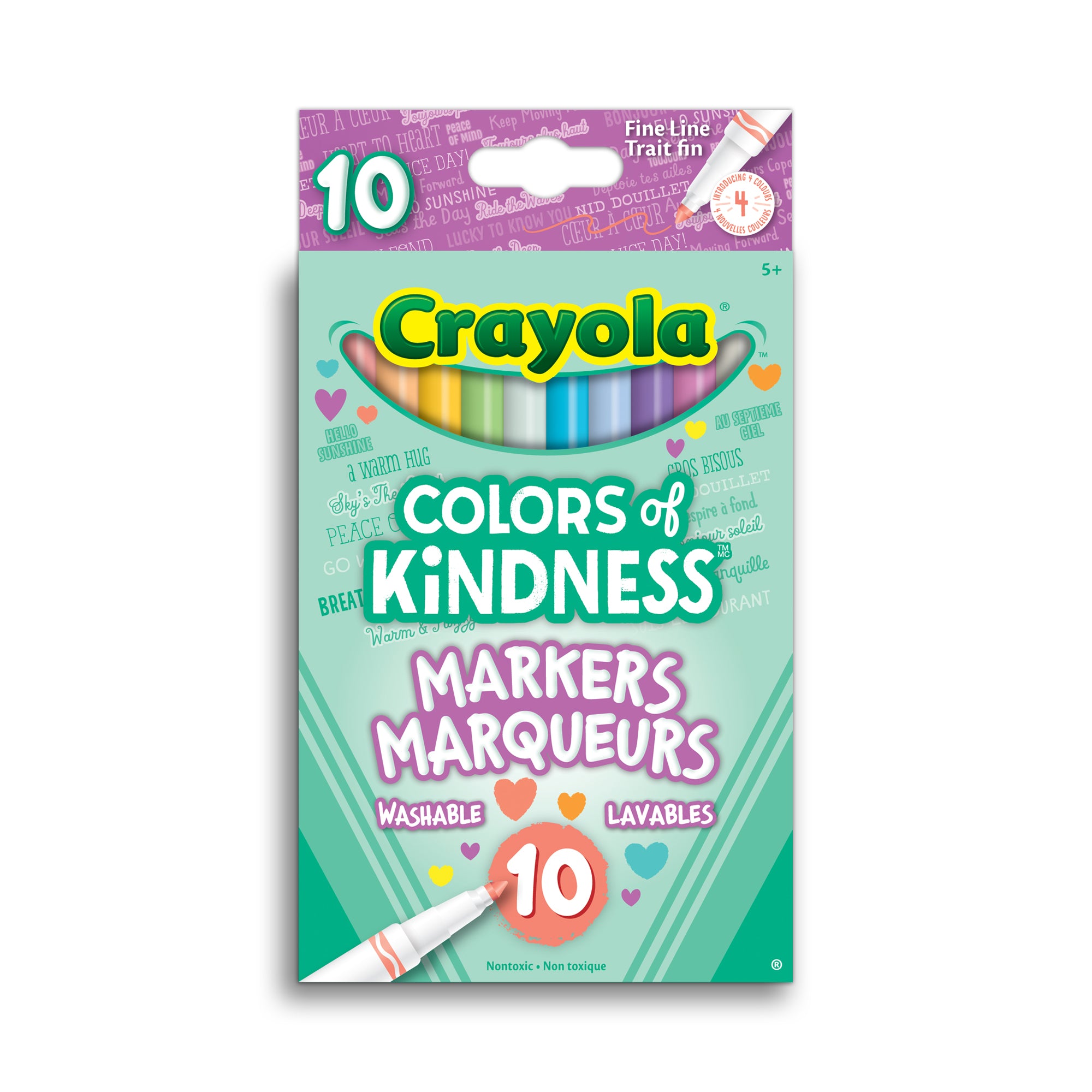 Colors of Kindness, Fine Line Markers, 10 Ct, Crayola.com