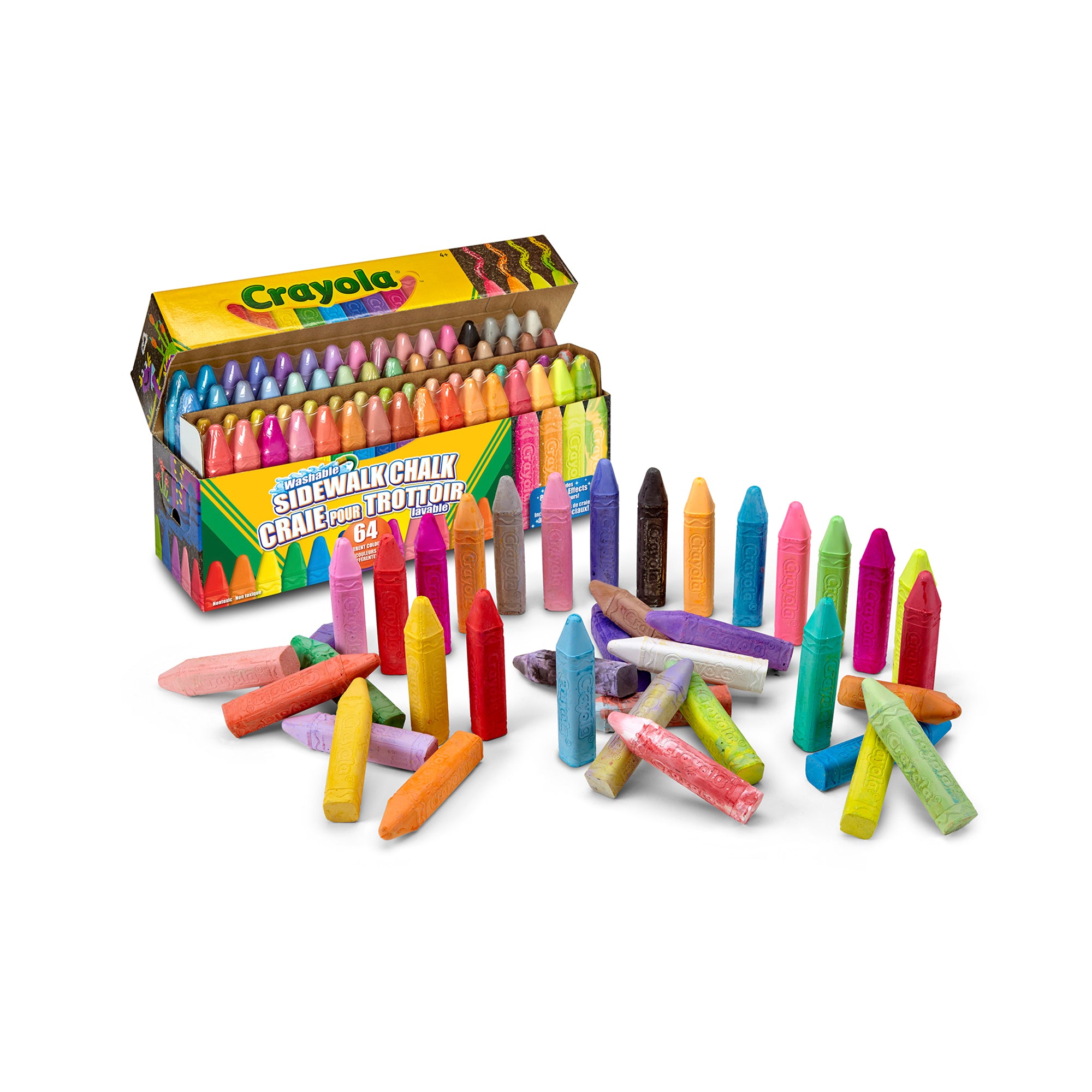 Crayola Ultimate Washable Sidewalk Chalk Collection, 64 Count