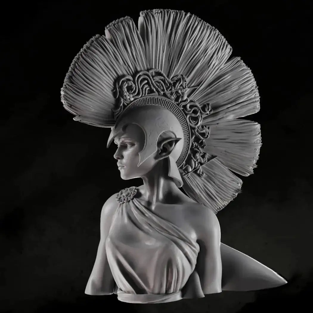 1/10 BUST Resin Model Kit Amazon Beautiful Girl Athena Unpainted