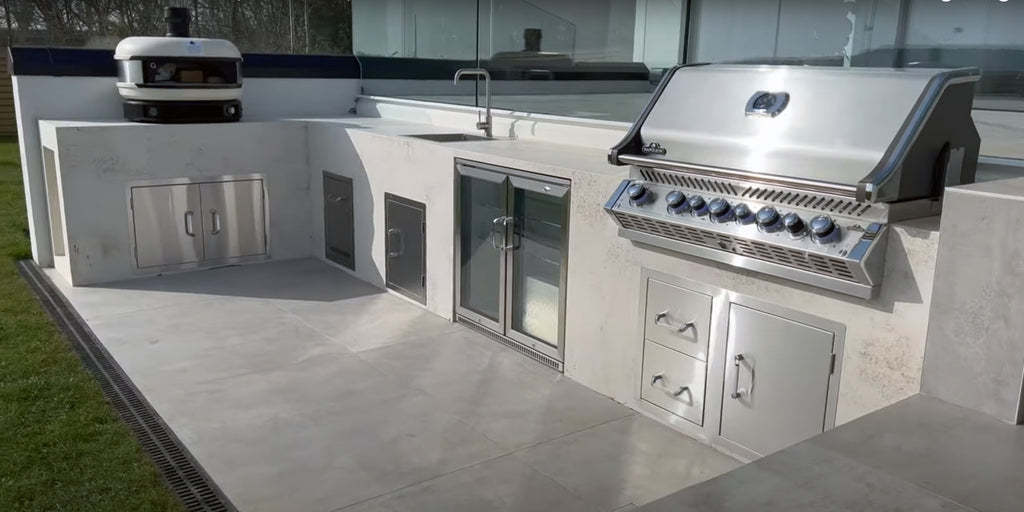 Finished outdoor kitchen