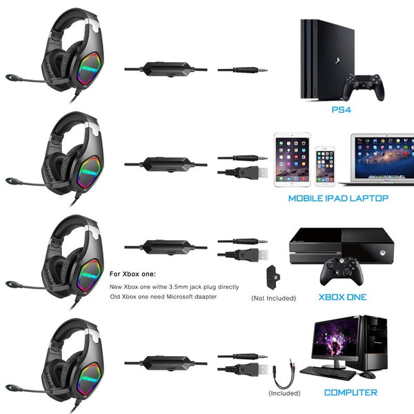 Computer Gaming Headphones With Microphone J20 For Ps4 Xbox One - Amuzi 4