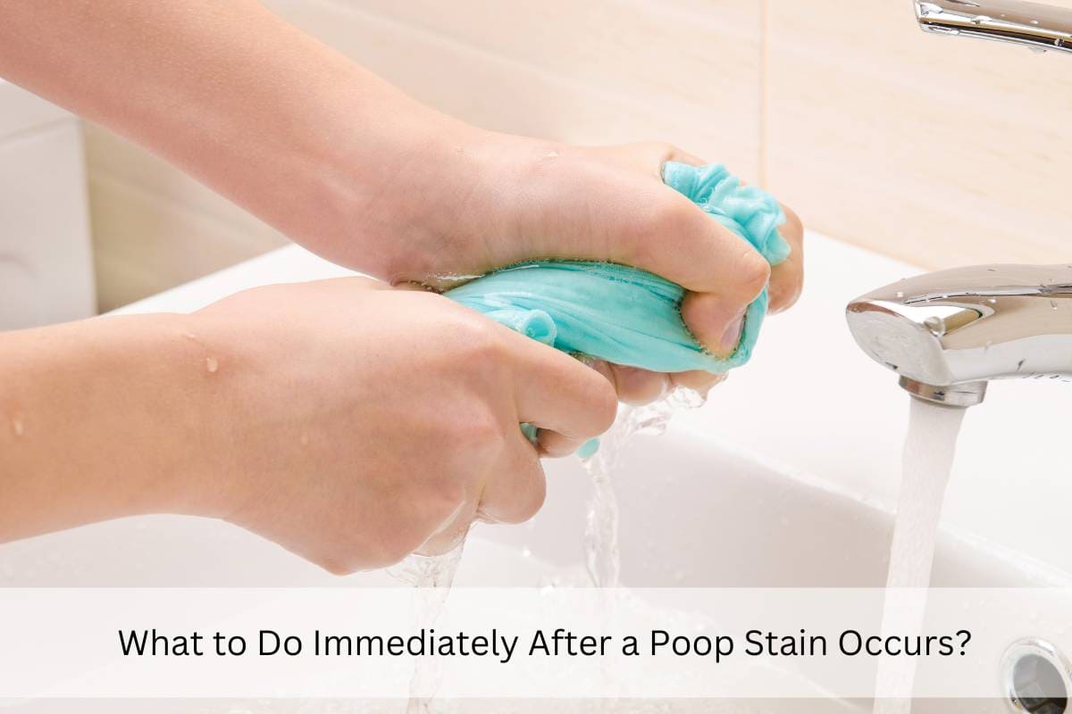 first step after discovering baby poop stain