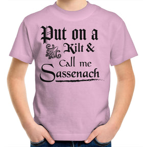 Put on a kilt - Kids Youth T-Shirt-
