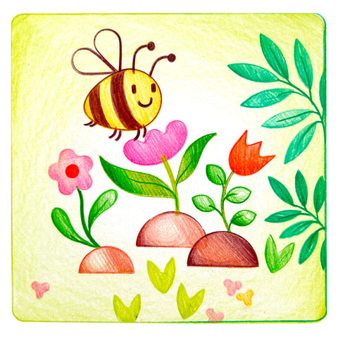 dessin abeille avec pochoirs griffographe