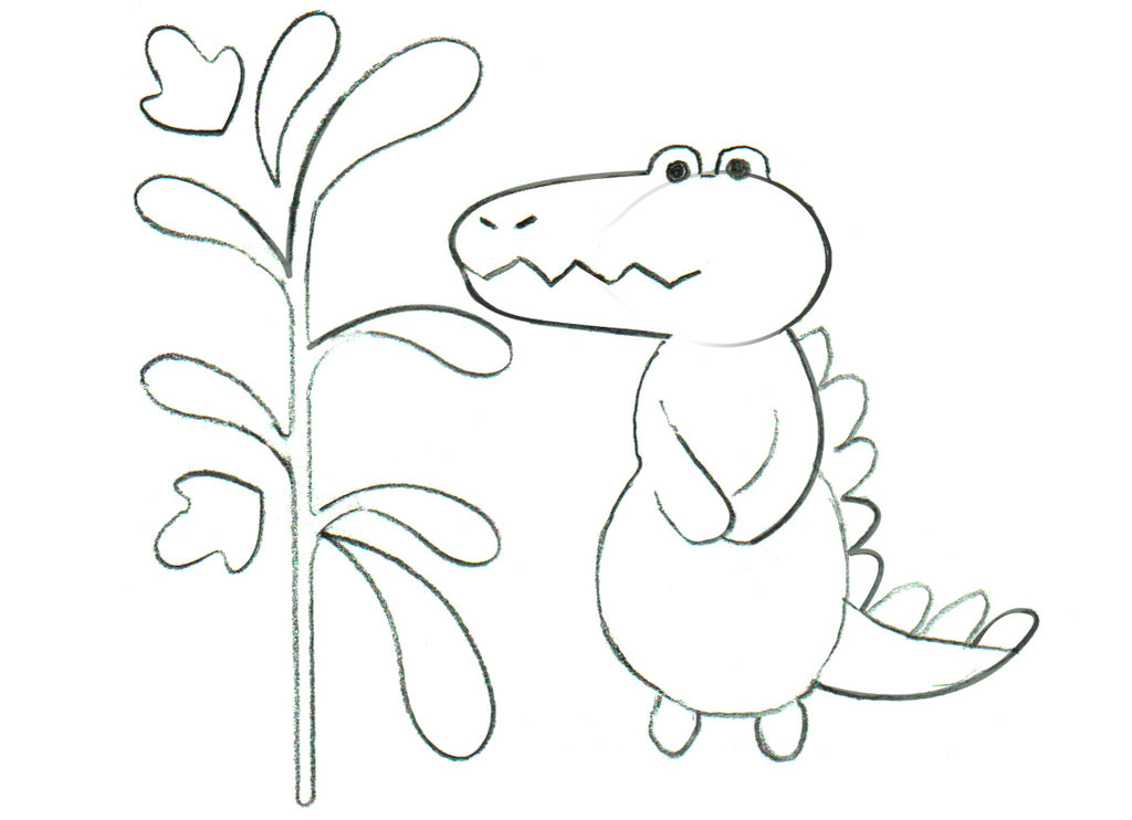 apprendre a dessiner facile crocodile croco