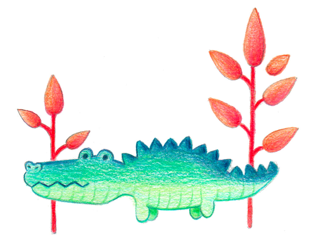 tutoriel dessin animaux crocodile