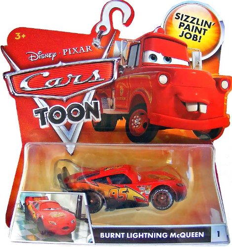 cars toon burnt lightning mcqueen