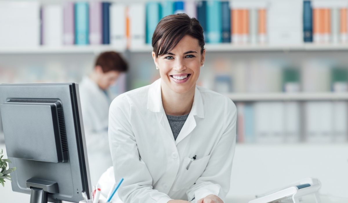 Smiling doctor in the clinic