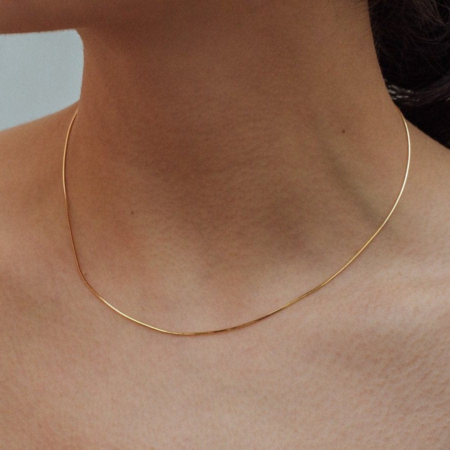 Snake Chain 1.2 mm 14K Gold Necklace