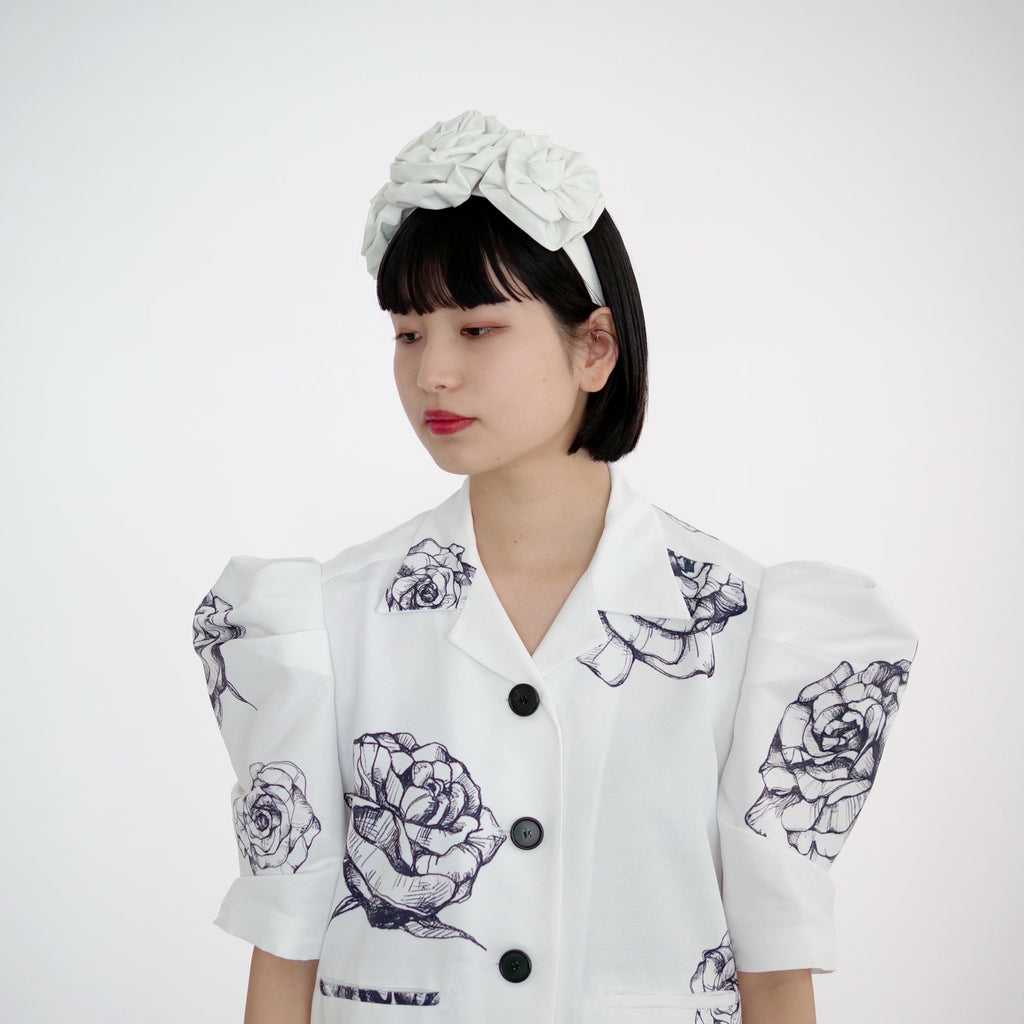 マメクロゴウチ Mame Kurogouchi 21SS Floral Watermark Wrap-Front ...