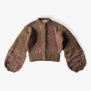 LEINWANDE MAMA’S PATCHWORK CARDIGAN / BROWN