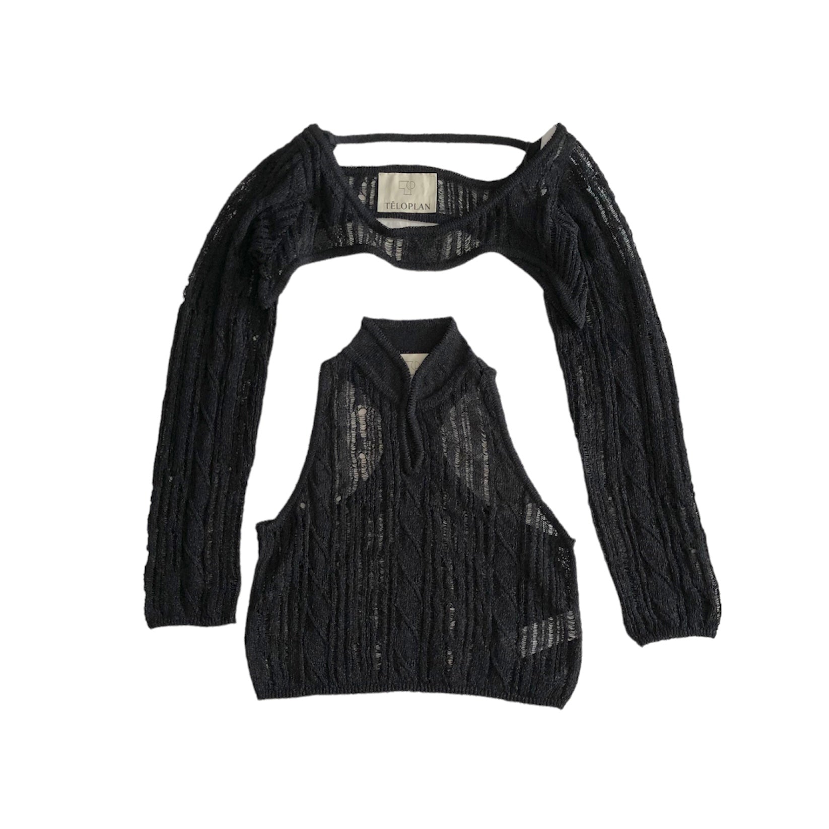 Seji Two-Piece Cable Knit Top 【teloplan】 大人気商品 20280円引き