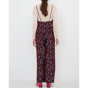 Mame Floral Jacquard Sleeveless Jumpsuit floristeriamotivos.com