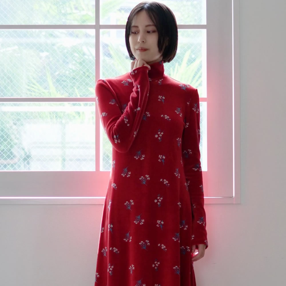 大人気商品 Dress Mame Velour Kurogouchi / フローラルベロア