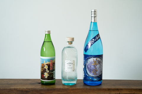 Three kinds of sake related to seaweed