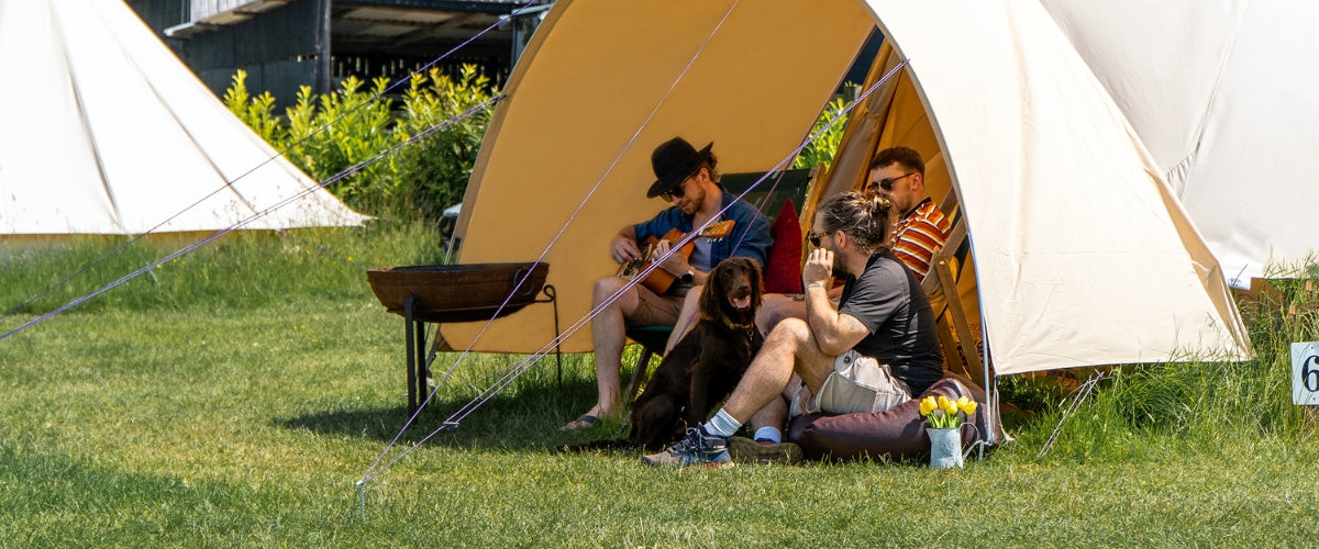 bell tent glamping in spring boutique camping