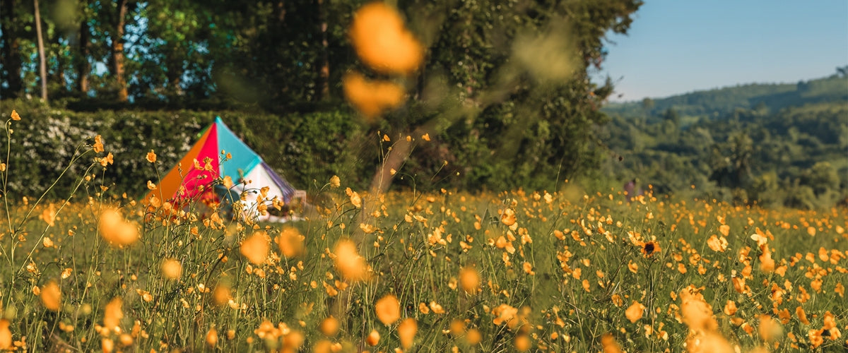 bell tent glamping in spring boutique camping