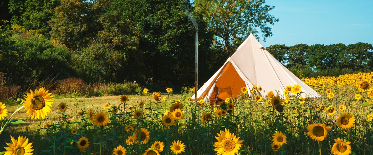 bell tent glamping in spring boutique camping