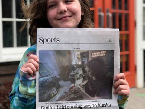 Ava Joyal Goes to Alaska Ski Jumping Camp by Making Teddy Bears called Brattle Bears