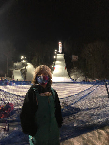 Ava Joyal Ski Jumping in Salisbury, CT at the 2022 JumpFest for The Harris Hill Jr. Jumpers in Brattleboro, VT