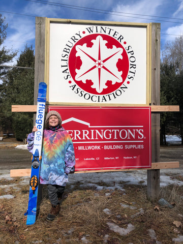 Ava Joyal Ski Jumping in Salisbury, CT at the 2022 JumpFest for The Harris Hill Jr. Jumpers in Brattleboro, VT