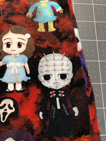 Horror Upcycled T-Shirt for a Memory Quilt by Alix Joyal of Joyaltee!! Jason, Freddy, Saw, The Shining, Chucky all from an upcycled shirt!