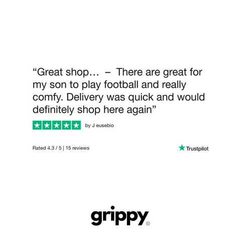 Grippy Sports Football Grip Socks Positive Feedback from Customer Review Trustpilot 5*