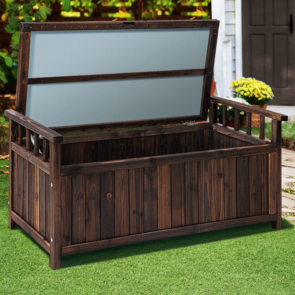 gardeon outdoor storage box wooden garden bench