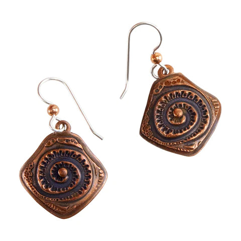 cyprus copper layered earrings