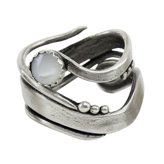 adjustable silver clay ring