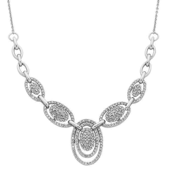 Brilliant Cut 3.50 Ct Small Genuine Natural Earth Mined Diamonds Ladies Necklace With Chain