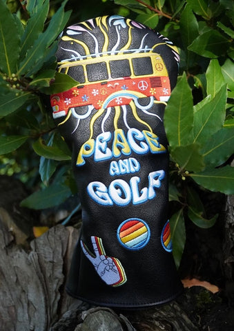 Driver headcover with hippie design