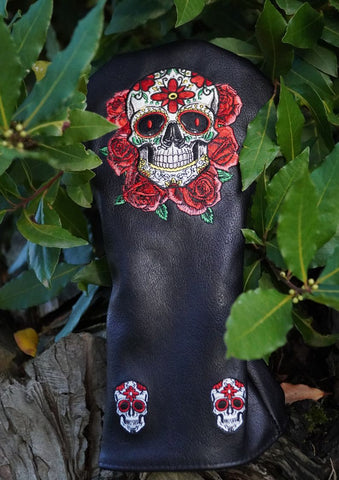 Skull golf headcover