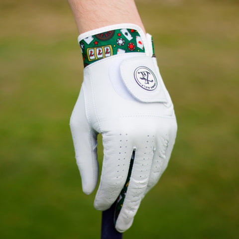 High quality casino themed golf glove