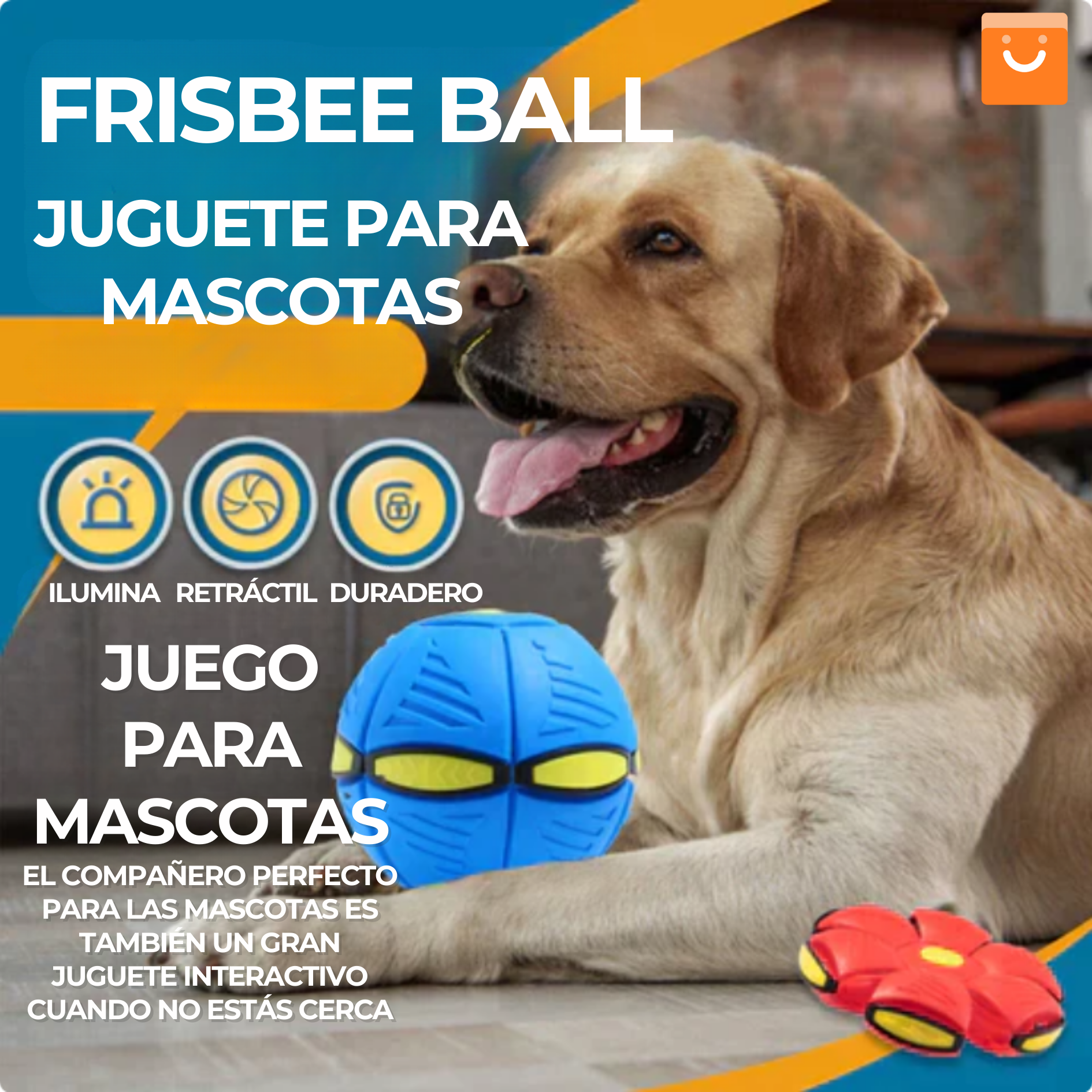 FrisbeeBall™ - juguete para mascotas, con muchas horas de diversión