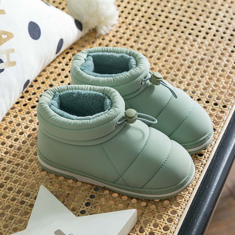 2022 new winter leisure children's bag and cotton slippers girls and boys indoor non-slip baby down cotton shoes