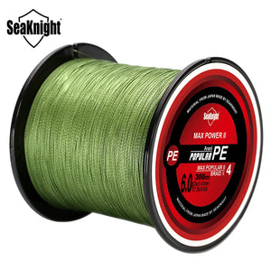 SeaKnight Brand TriPoseidon Series 4 Strands 300M PE Braided Fishing Line 8-60LB Multifilament Fishing Line Smooth Carp Fishing - DANIEL'S DEALS